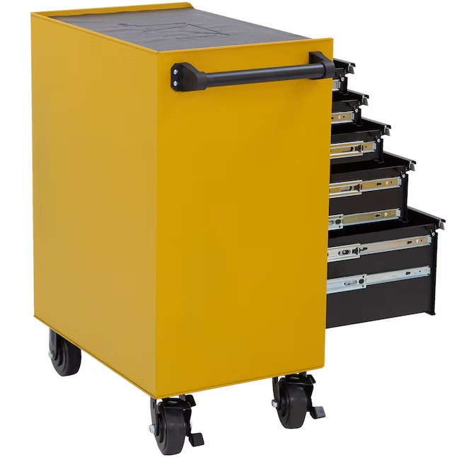 Caterpillar CT1AYR Portable Soft-Close 26-Inches W x 37-Inches H 5 -Drawer Steel Rolling Tool Cabinet ( Yellow )9_11zon
