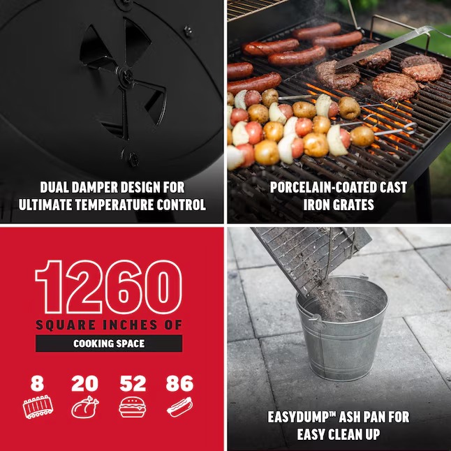 Char-Griller CG30282925 FlexFuel Black Liquid propane and charcoal Combo Grill3_11zon