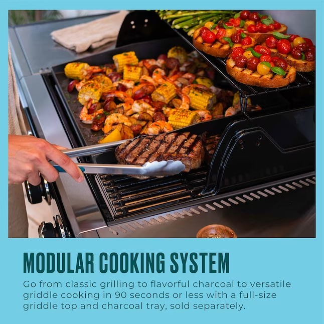 Charbroil 463364824 Commercial Series Grill and Griddle Combo Stainless Steel 3-Burner Infrared Liquid Propane and Natural Gas Grill12_11zon