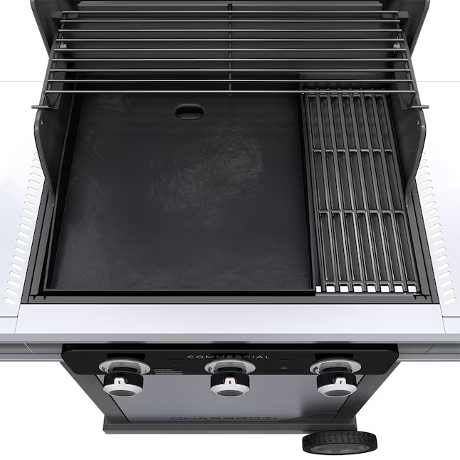 Charbroil 463364824 Commercial Series Grill and Griddle Combo Stainless Steel 3-Burner Infrared Liquid Propane and Natural Gas Grill5_11zon