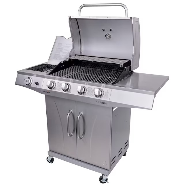 Charbroil 463366022 Performance Series Silver 4-Burner Liquid Propane Gas Grill with 1 Side Burner12_11zon