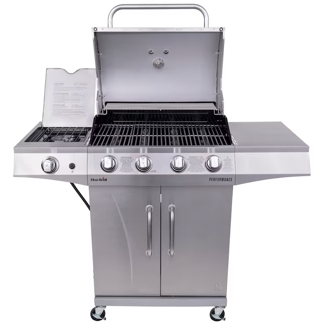 Charbroil 463366022 Performance Series Silver 4-Burner Liquid Propane Gas Grill with 1 Side Burner1_11zon
