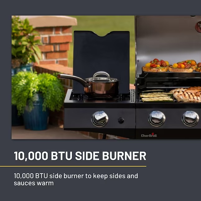 Charbroil 463366022 Performance Series Silver 4-Burner Liquid Propane Gas Grill with 1 Side Burner3_11zon