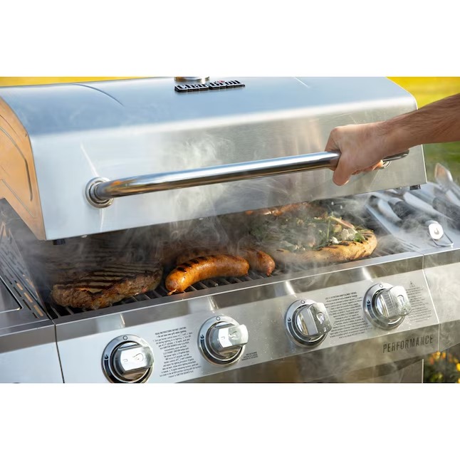Charbroil 463366022 Performance Series Silver 4-Burner Liquid Propane Gas Grill with 1 Side Burner78_11zon