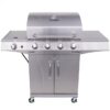 Charbroil 463366022 Performance Series Silver 4-Burner Liquid Propane Gas Grill with 1 Side Burner