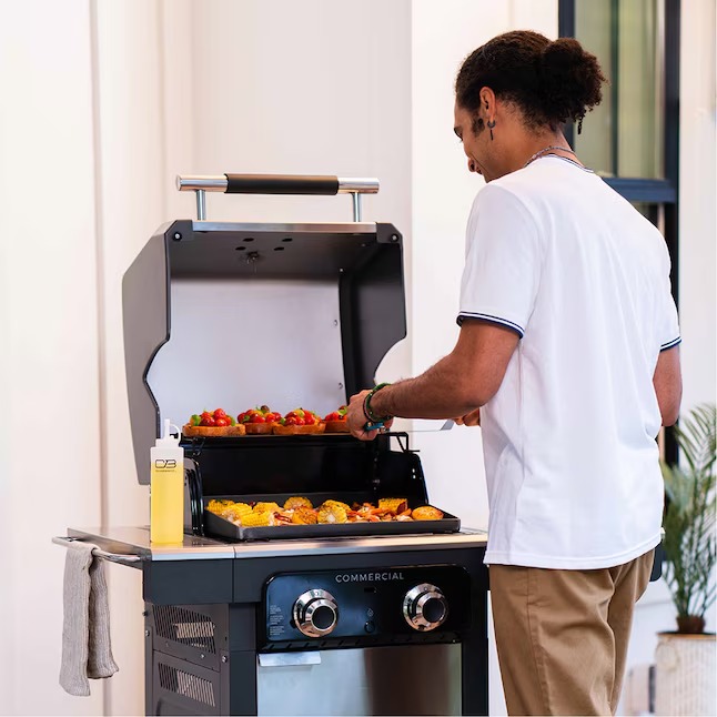 Charbroil 463657524 Commercial Series Grill and Griddle Combo Stainless Steel 2-Burner Infrared Liquid Propane and Natural Gas Grill12_11zon