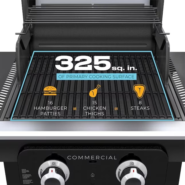 Charbroil 463657524 Commercial Series Grill and Griddle Combo Stainless Steel 2-Burner Infrared Liquid Propane and Natural Gas Grill17_11zon