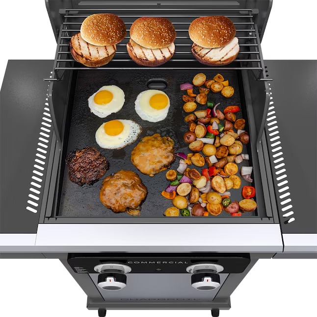 Charbroil 463657524 Commercial Series Grill and Griddle Combo Stainless Steel 2-Burner Infrared Liquid Propane and Natural Gas Grill1_11zon