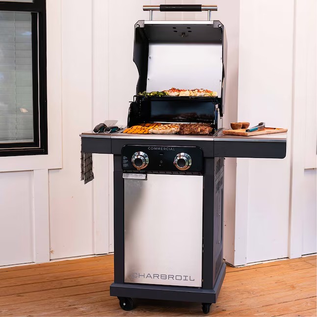 Charbroil 463657524 Commercial Series Grill and Griddle Combo Stainless Steel 2-Burner Infrared Liquid Propane and Natural Gas Grill8_11zon