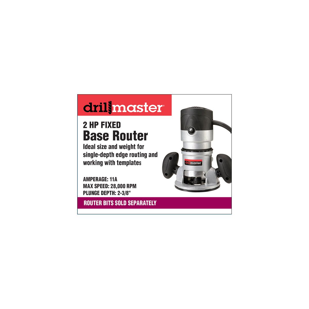 DRILL MASTER 11 Amp Fixed Base Router1
