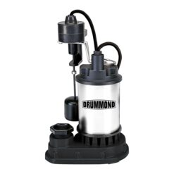 DRUMMOND 1/2 HP Submersible Sump Pump with Heavy Duty Vertical Float Switch 5200 GPH