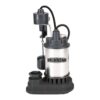 DRUMMOND 1 HP Submersible Sump Pump with Heavy Duty Vertical Float Switch, 6000 GPH