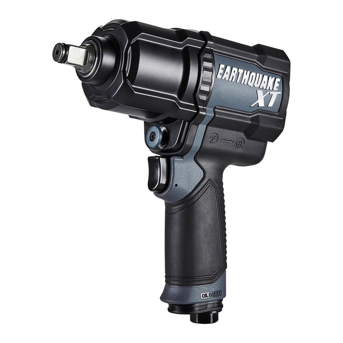 EARTHQUAKE XT 1 2 in. Composite Air Impact Wrench, Twin Hammer, 1200 ft-lbs, Gunmetal EARTHQUAKE XT 1 2 in. Composite Air Impact Wrench, Twin Hammer, 1200 ft-lbs, Gunmetal