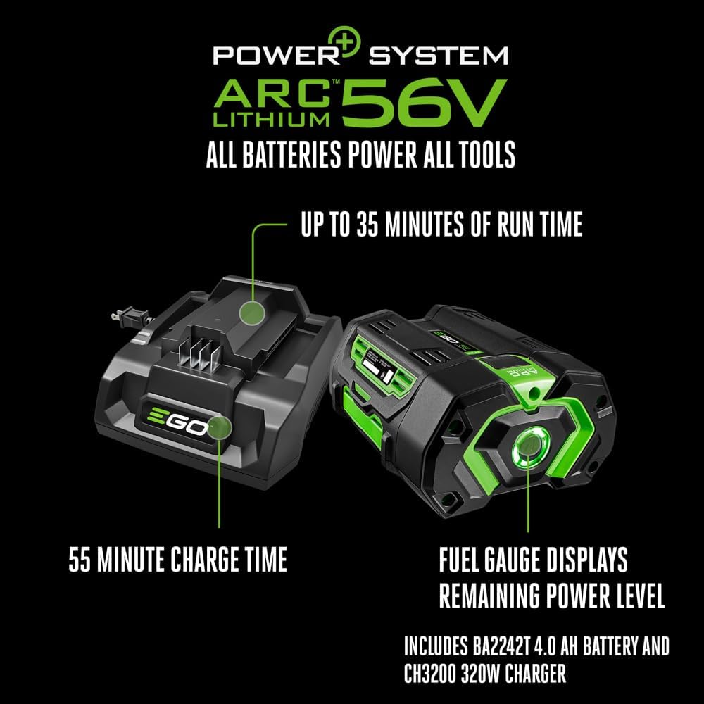 EGO POWER+ Electric Lawn Mower, Cordless Push, Includes 56V 4.0Ah Battery and Charger - LM21120