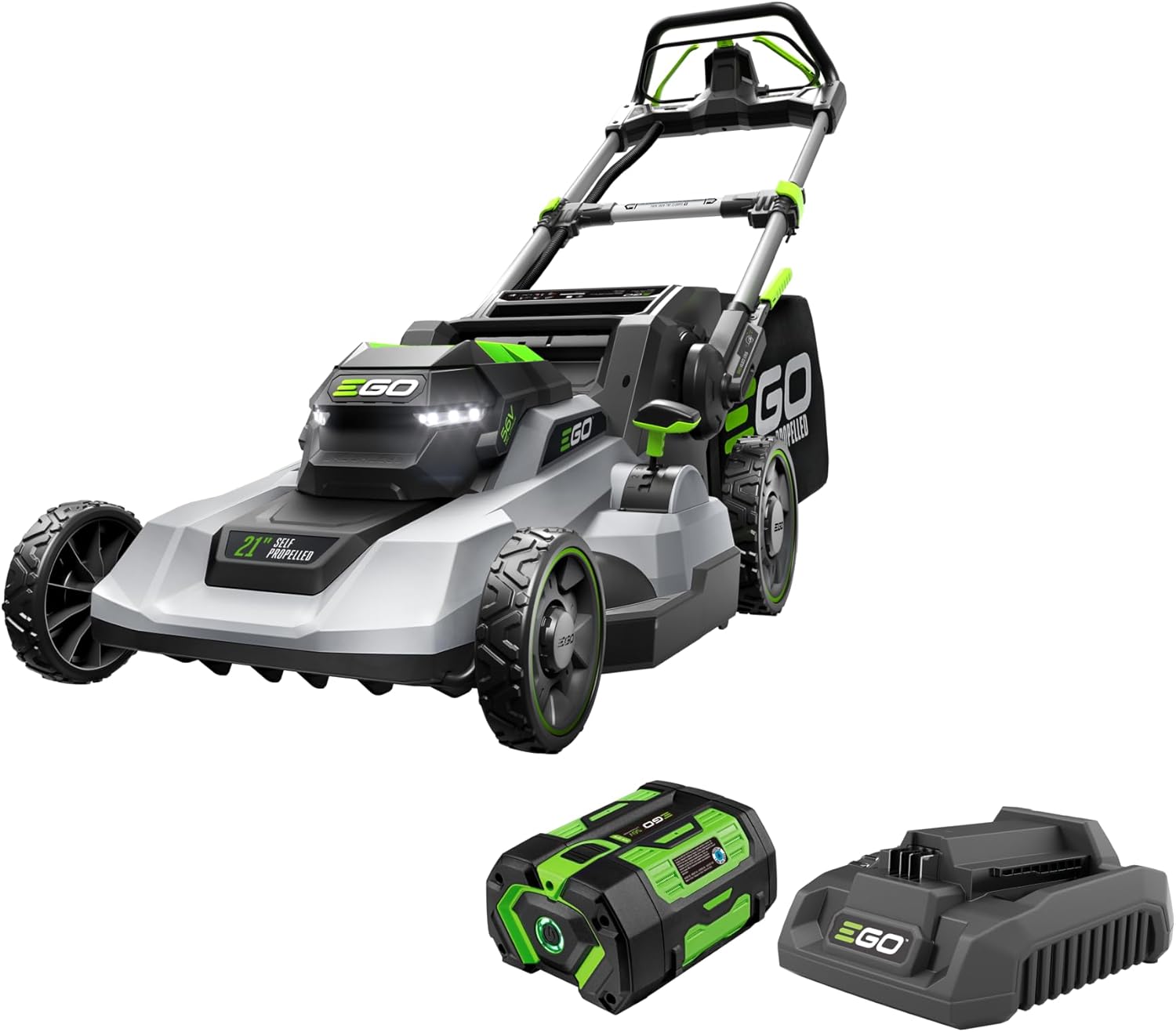 EGO POWER+ Electric Lawn Mower, Self-Propelled Cordless, Includes 56V 6.0Ah Battery And 320W Charger - LM2114SP EGO POWER+ Electric Lawn Mower, Self-Propelled Cordless, Includes 56V 6.0Ah Battery And 320W Charger - LM2114SP