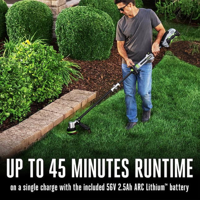 EGO POWER+ ST1611T POWERLOAD with Carbon Fiber Shaft 56-volt 16-in Telescopic Shaft Battery String Trimmer 2.5 Ah (Battery and Charger Included)0_11zon