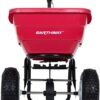 Earth Friendly Products EarthWay F80 80 LB (36 KG) Commercial Broadcast Spreader with Removable Standard Output Tray for Lawn Care Adjustable Handle Height and 13” Pneumatic Tires
