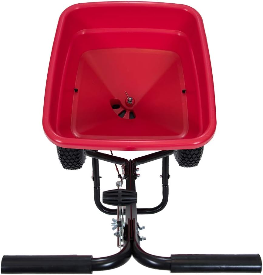 Earth Friendly Products EarthWay F80 80 LB (36 KG) Commercial Broadcast Spreader with Removable Standard Output Tray for Lawn Care Adjustable Handle Height and 13” Pneumatic Tires7