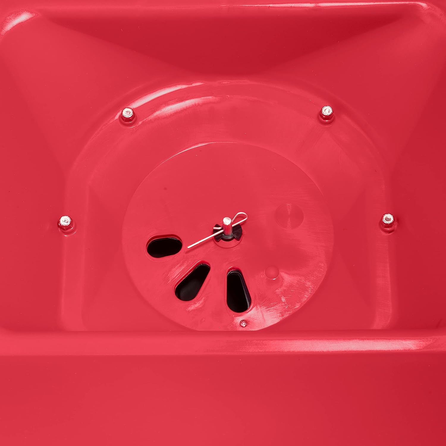 EarthWay 2170 Commercial 100 LB Broadcast Fertilizer Spreader. Red, Heavy-Duty Walk-Behind Push Garden Seeder with Adjustable Drop Rate and Driving Handle. Large 13 inch Pneumatic Stud Tires4