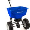 EarthWay 90365 Polar Tech 65 LB (29 KG) Professional Ice Melt Broadcast Walk Behind Spreader with 13" Pneumatic Tires, Adjustable Handle, and Solid Linkage Control