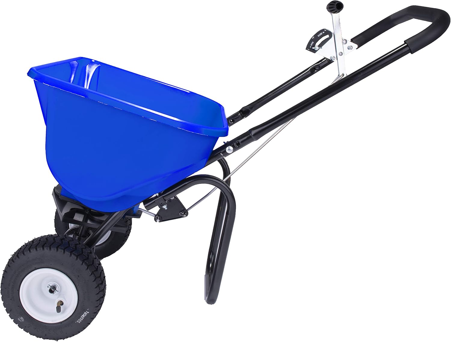 EarthWay Polar Tech 90950 50 LB Professional Ice Melt Broadcast Walk Behind Spreader with 9 Pneumatic Tires, High Output and Solid Linkage Control11