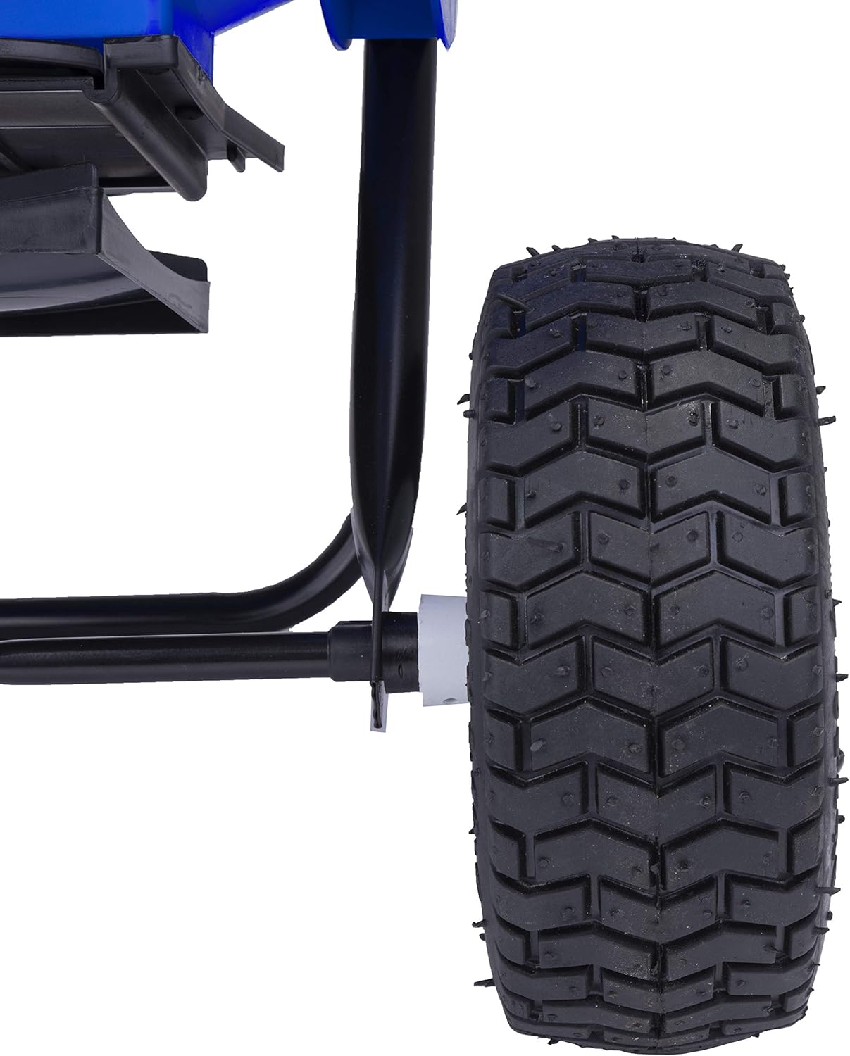 EarthWay Polar Tech 90950 50 LB Professional Ice Melt Broadcast Walk Behind Spreader with 9 Pneumatic Tires, High Output and Solid Linkage Control9