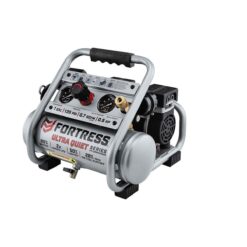 FORTRESS 1 Gallon, 135 PSI Ultra Quiet Oil-Free Hand-Carry Jobsite Air Compressor