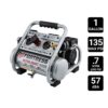 FORTRESS 1 Gallon, 135 PSI Ultra Quiet Oil-Free Hand-Carry Jobsite Air Compressor