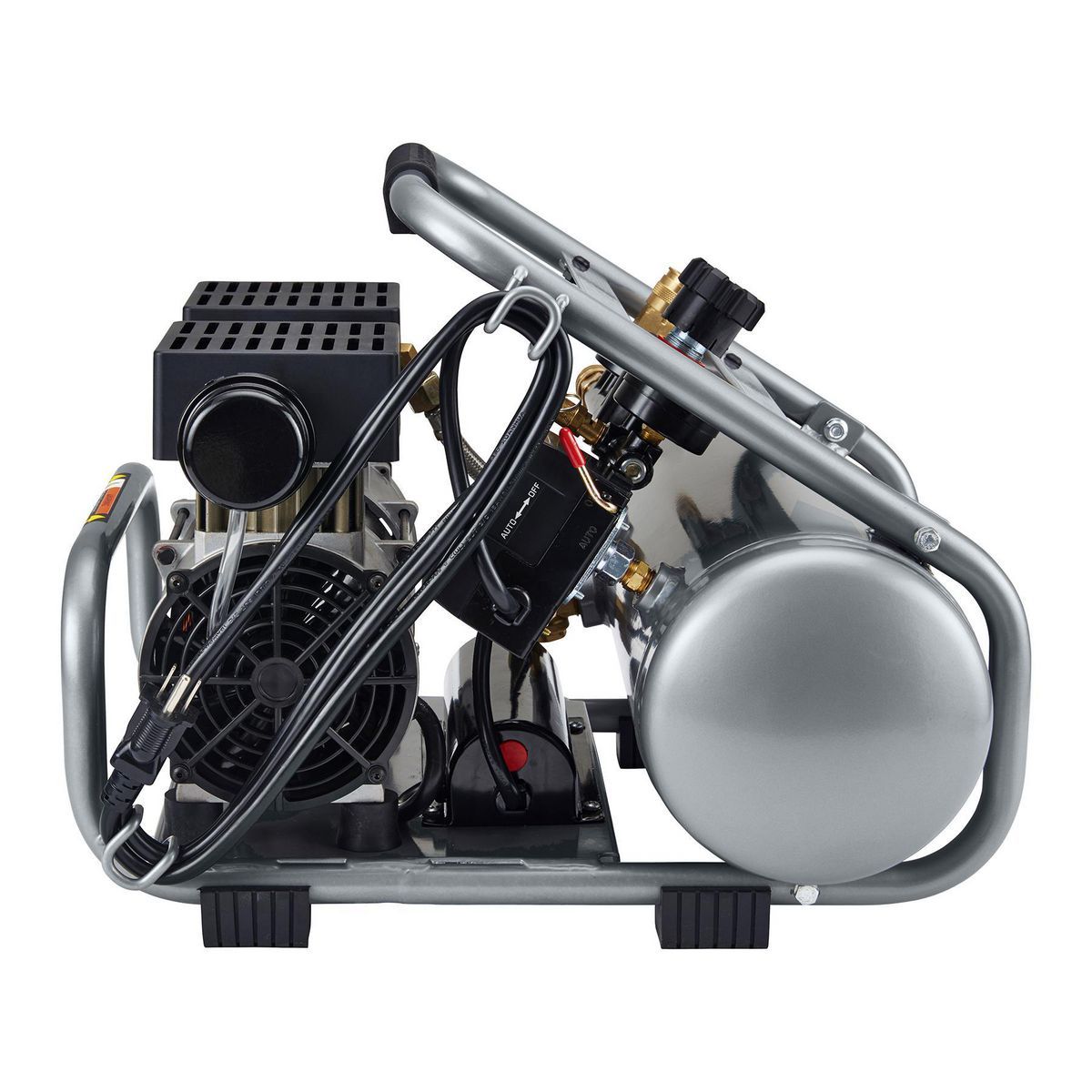FORTRESS 2 Gallon, 135 PSI Ultra Quiet Oil-Free Hand-Carry Jobsite Air Compressor2