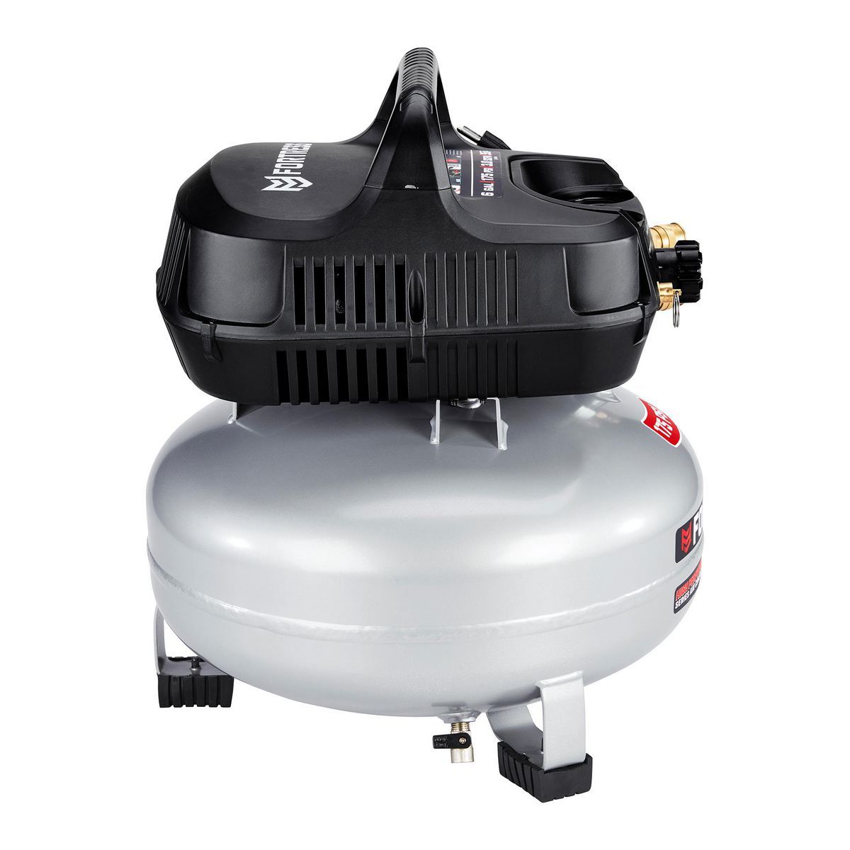 FORTRESS 6 Gallon, 175 PSI High Performance Oil-Free Pancake Jobsite Air Compressor8
