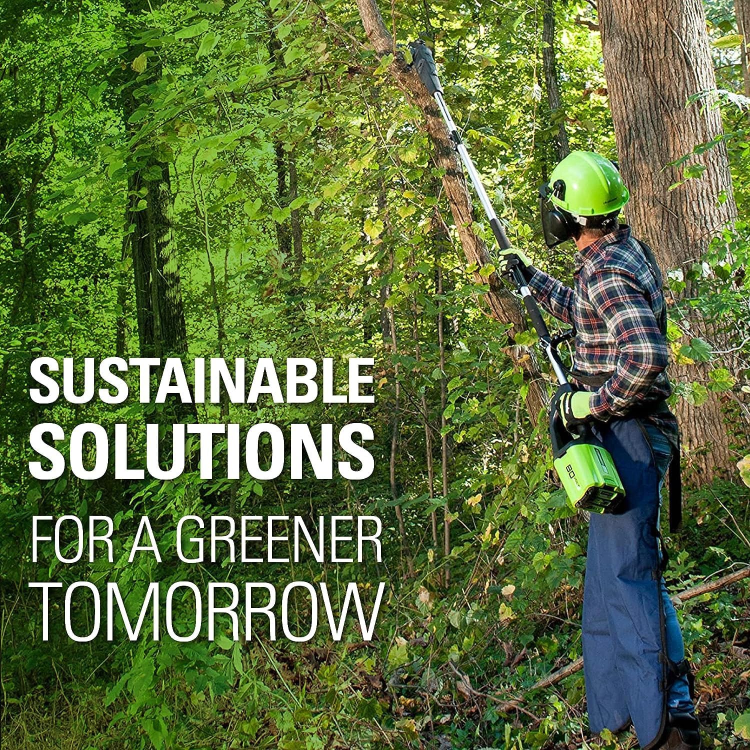 Greenworks 80V 10 Cordless Polesaw (Great For Pruning and Trimming Branches 75+ Compatible Tools), 2.0Ah Battery and Charger Included16
