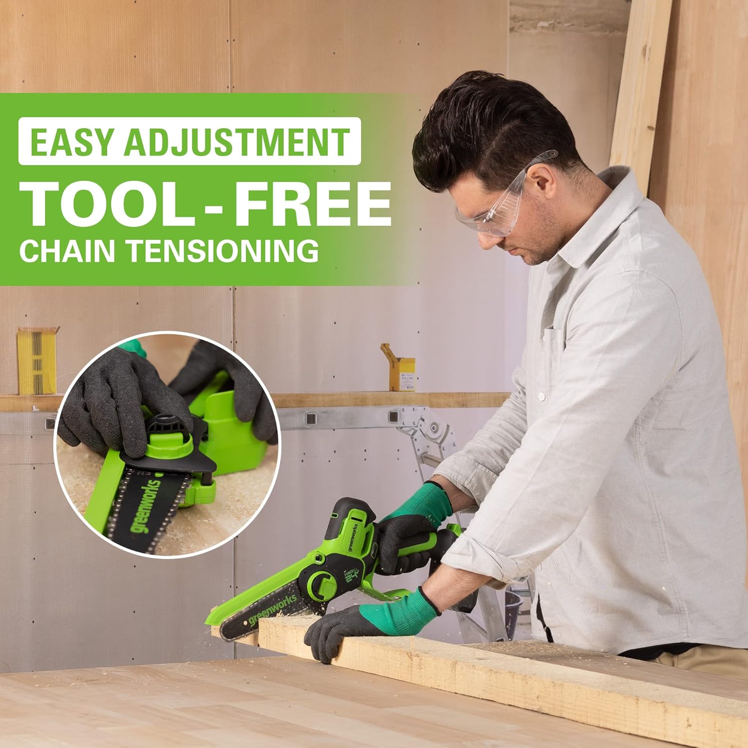 Greenworks CS24L02 24V 6” Brushless Pruning Saw, Tool Only4