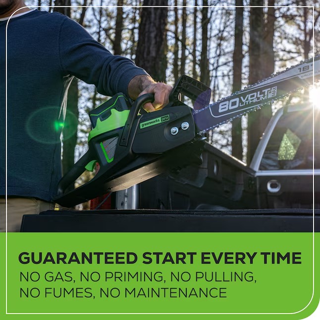 Greenworks CS80L03 Pro 80-volt Max 18-in Battery Chainsaw (Battery and Charger Not Included)6_11zon
