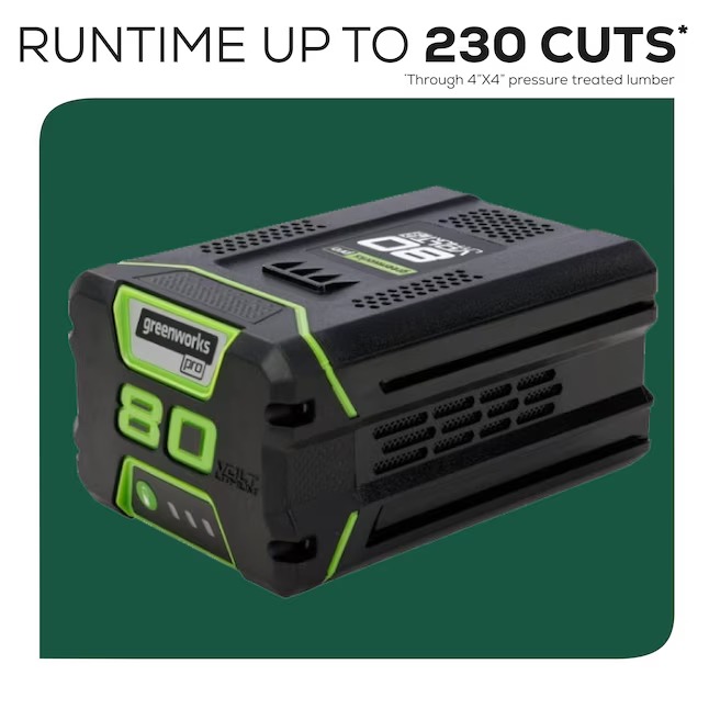 Greenworks CS80L416 80-volt 20-in Battery 4 Ah Chainsaw (Battery and Charger Included)16_11zon