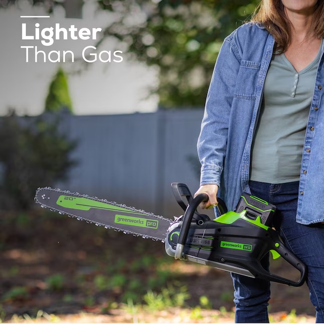 Greenworks CS80L416 80-volt 20-in Battery 4 Ah Chainsaw (Battery and Charger Included)5_11zon