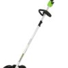 Greenworks ED48L4410 48V (2 x 24V) 8" Brushless Cordless Edger, (2) 4.0Ah Batteries and Dual Port Rapid Charger Included