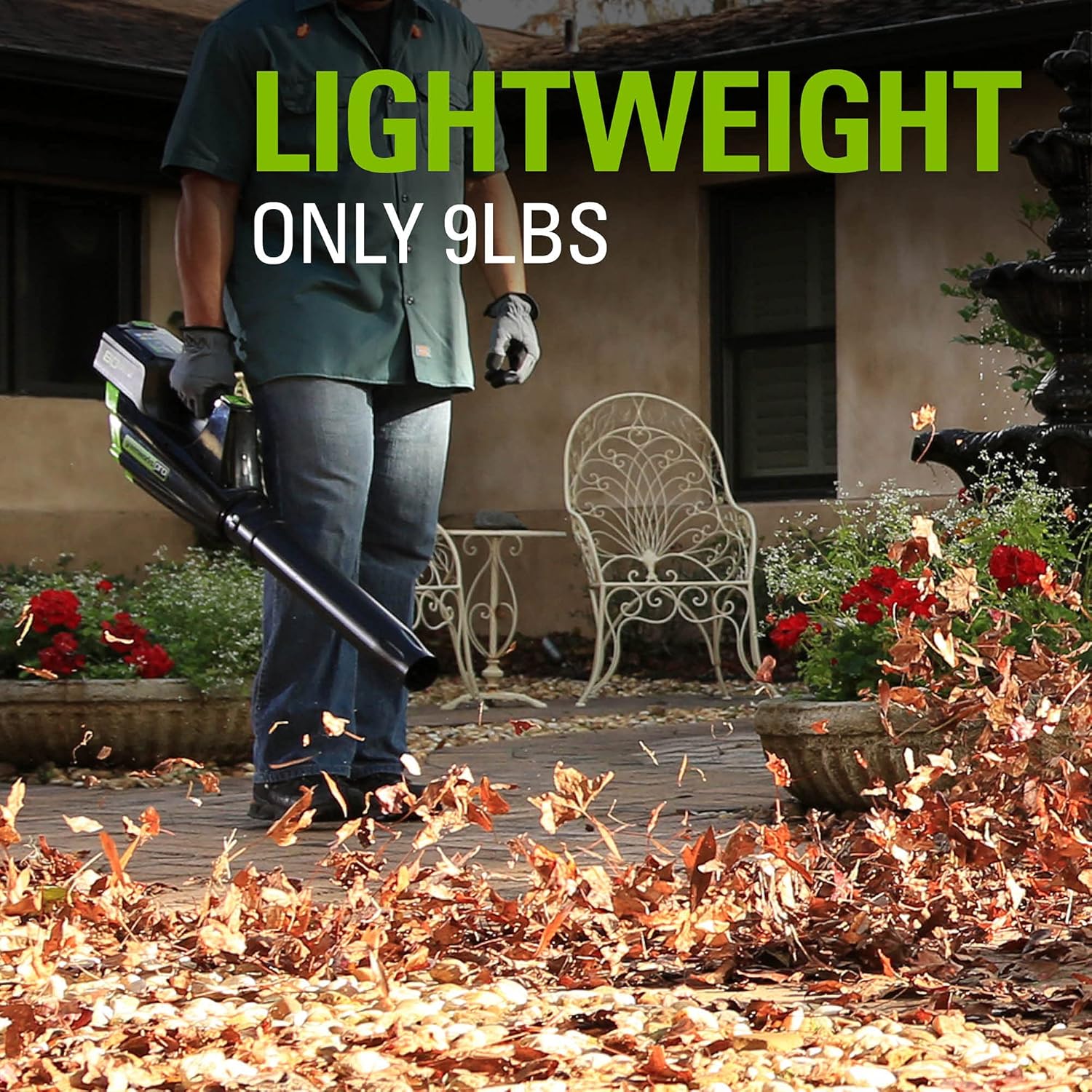 Greenworks GBL80300 80V (125 MPH 500 CFM 75+ Compatible Tools) Cordless Axial Leaf Blower, 2.0Ah Battery and Charger Included0