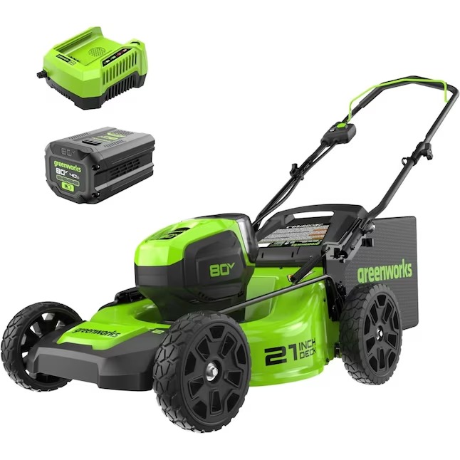 Greenworks GLM801602 80-volt Max 21-in Cordless Push Lawn Mower 4 Ah (1-Battery and Charger Included)_11zon Greenworks GLM801602 80-volt Max 21-in Cordless Push Lawn Mower 4 Ah (1-Battery and Charger Included)