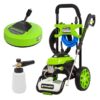 Greenworks GPW2000FCSC 2000 PSI 1.2-GPM Cold Water Electric Pressure Washer with 4 Spray Tips and Surface Cleaner