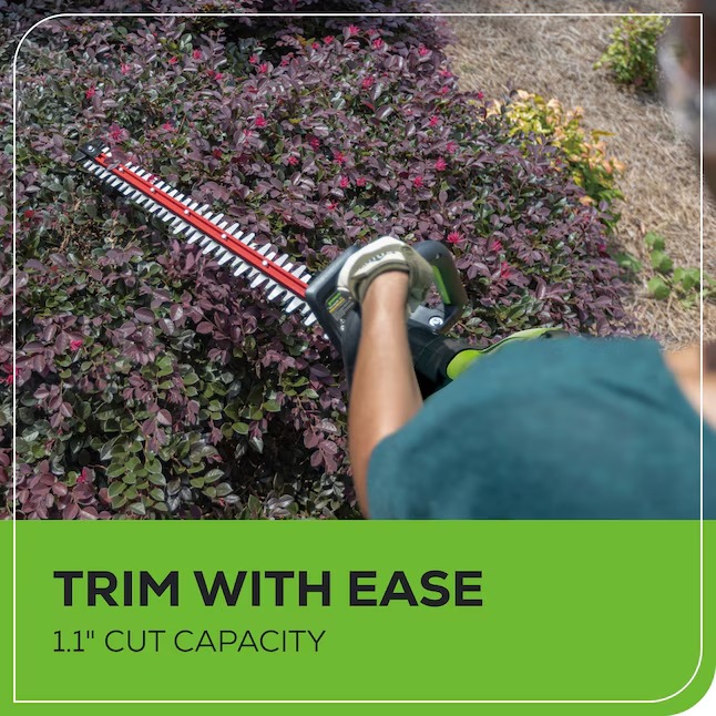 Greenworks HT80L213 80-volt 26-in Battery Hedge Trimmer 2 Ah (Battery and Charger Included)6_11zon