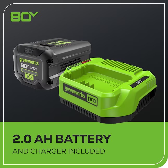 Greenworks HT80L213 80-volt 26-in Battery Hedge Trimmer 2 Ah (Battery and Charger Included)9_11zon