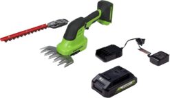 Greenworks SH24B1510 24V Cordless Shear Shrubber, 1.5Ah USB Battery and Charger Included
