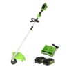 Greenworks ST48L4410 48V (2 x 24V) 16" Brushless Cordless (Attachment Capable) String Trimmer, (2) 4.0Ah Batteries and Dual Port Rapid Charger Included