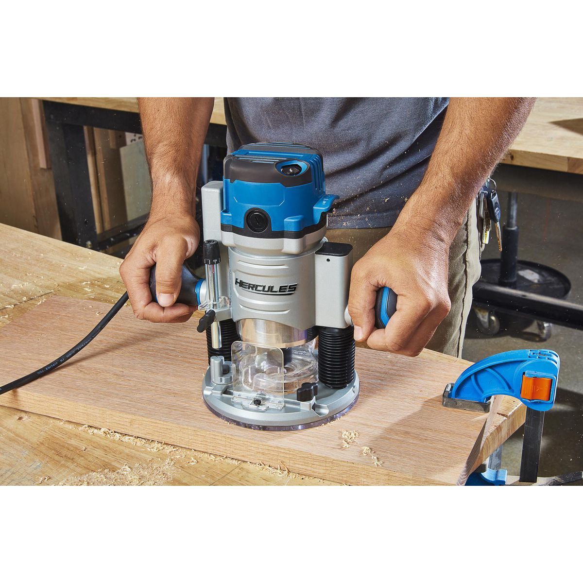 HERCULES 12 Amp Variable Speed Fixed Base Router with Plunge Base Kit12