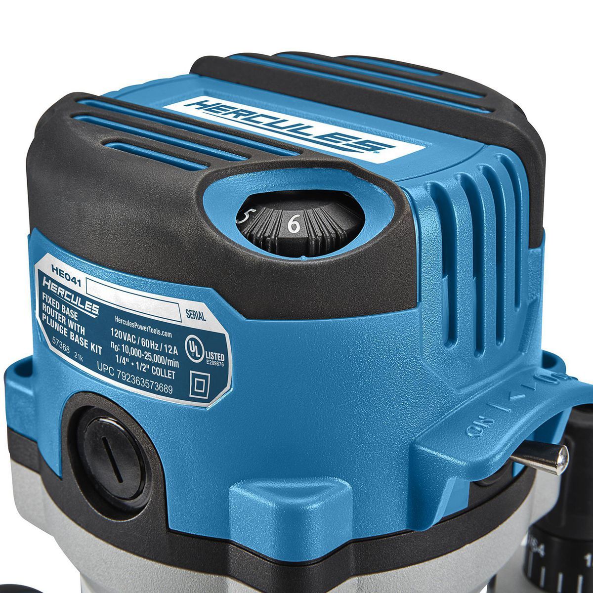 HERCULES 12 Amp Variable Speed Fixed Base Router with Plunge Base Kit6
