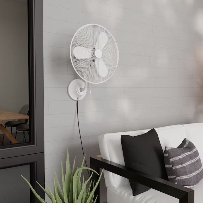 Harbor Breeze JP18MWW3 Marina Cove 18-in Oscillation Indoor or Outdoor White Wall Mounted Fan3_11zon