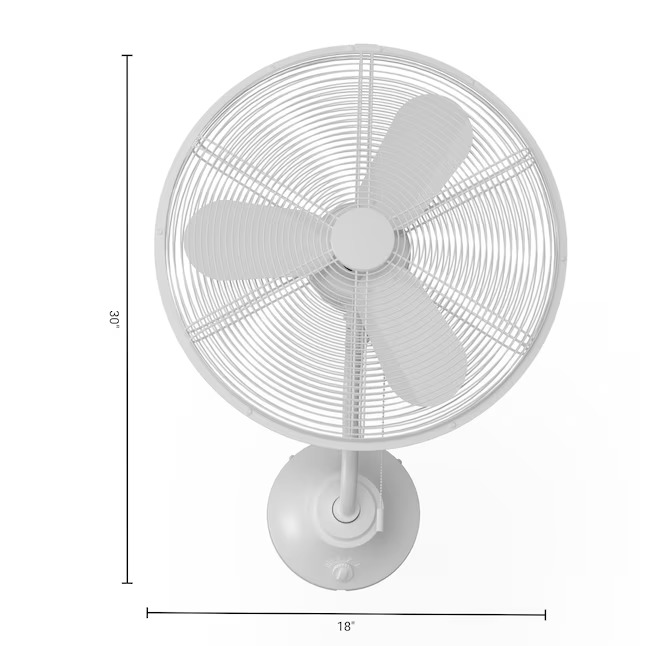 Harbor Breeze JP18MWW3 Marina Cove 18-in Oscillation Indoor or Outdoor White Wall Mounted Fan8_11zon