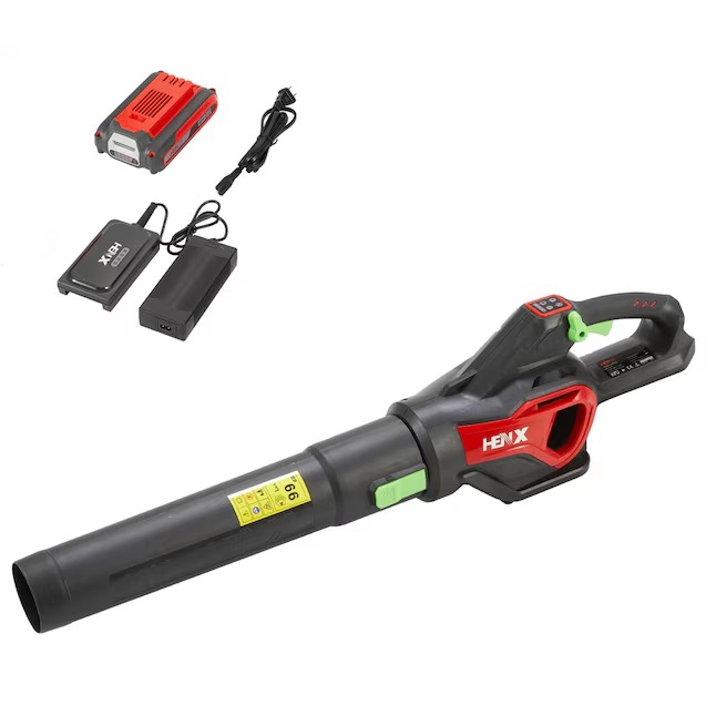 Henx A40CF900HEB01 40-volt 530-CFM 107-MPH Battery Handheld Leaf Blower 2.5 Ah (Battery and Charger Included) Henx A40CF900HEB01 40-volt 530-CFM 107-MPH Battery Handheld Leaf Blower 2.5 Ah (Battery and Charger Included)
