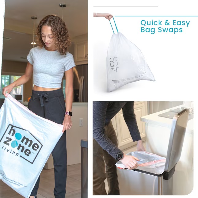 Home Zone Living VA42330A 12-Gallon Blue Steel Indoor Kitchen Step Trash Can78_11zon