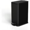 Home Zone Living VA42333A 4.4-Gallon Black Steel Indoor Kitchen Step Trash Can
